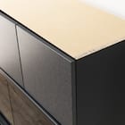 キッチンボード(上置き・ダストワゴン付き セラミック天板リガーレ120KB BK/BK) 23枚目画像