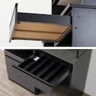 キッチンボード(上置き・ダストワゴン付き セラミック天板リガーレ120KB BK/BK) 34枚目画像