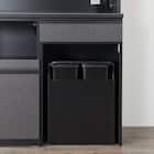 キッチンボード(上置き・ダストワゴン付き セラミック天板リガーレ120KB BK/BK) 37枚目画像