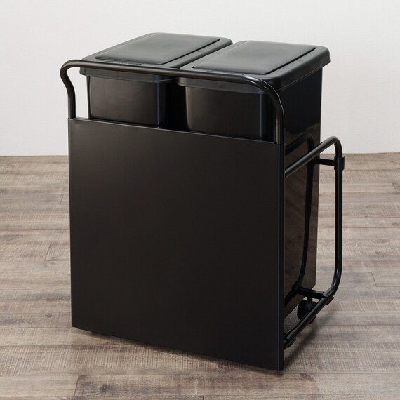 キッチンボード(上置き・ダストワゴン付き セラミック天板リガーレ120KB BK/BK) 38枚目画像