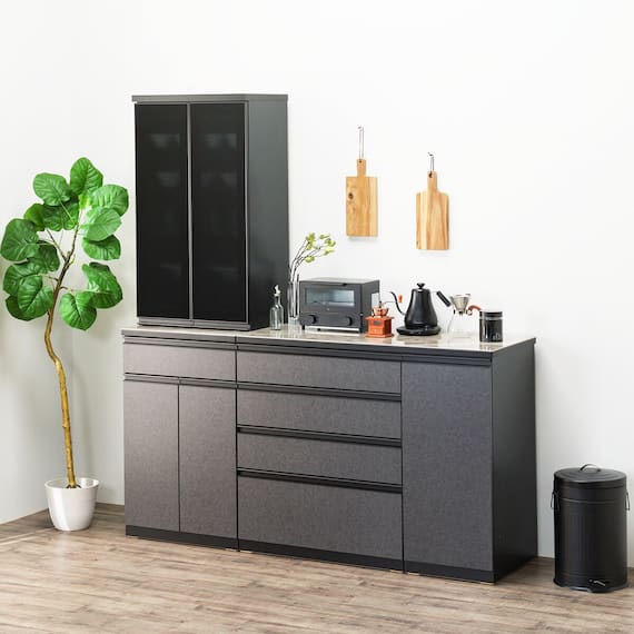 キャビネット・カウンタータイプ(セラミック天板リガーレ60DB BKBE/セラミック天板リガーレ120CT BKBE) 1枚目画像