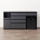 キッチンカウンター(ダストワゴン付き セラミック天板リガーレ180CT BK/BE) 13枚目画像