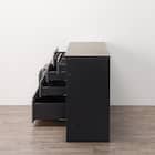 キッチンカウンター(ダストワゴン付き セラミック天板リガーレ180CT BK/BE) 16枚目画像