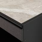 キッチンカウンター(ダストワゴン付き セラミック天板リガーレ180CT BK/BE) 18枚目画像