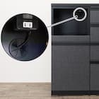 キッチンカウンター(ダストワゴン付き セラミック天板リガーレ180CT BK/BE) 19枚目画像