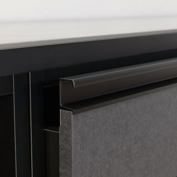 キッチンカウンター(ダストワゴン付き セラミック天板リガーレ180CT BK/BE) 20枚目画像