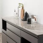 キッチンカウンター(ダストワゴン付き セラミック天板リガーレ180CT BK/BE) 21枚目画像