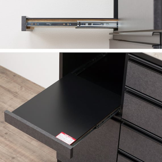 キッチンカウンター(ダストワゴン付き セラミック天板リガーレ180CT BK/BE) 23枚目画像