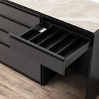 キッチンカウンター(ダストワゴン付き セラミック天板リガーレ180CT BK/BE) 26枚目画像