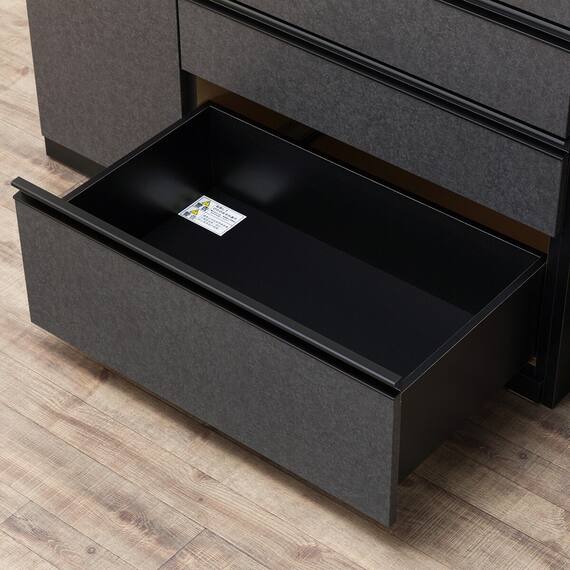 キッチンカウンター(ダストワゴン付き セラミック天板リガーレ180CT BK/BE) 27枚目画像