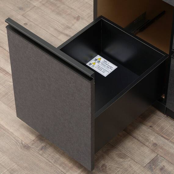 キッチンカウンター(ダストワゴン付き セラミック天板リガーレ180CT BK/BE) 28枚目画像