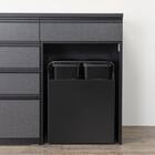 キッチンカウンター(ダストワゴン付き セラミック天板リガーレ180CT BK/BE) 30枚目画像