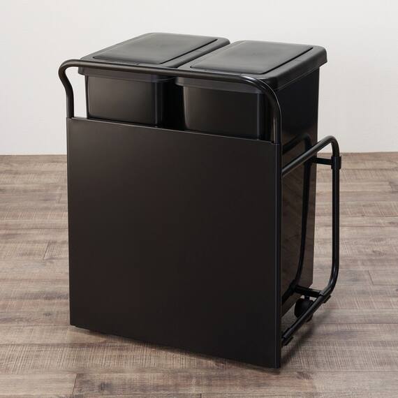 キッチンカウンター(ダストワゴン付き セラミック天板リガーレ180CT BK/BE) 31枚目画像