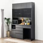 キッチンボード(上置き付きリガーレ GH160D50OPCJ GYBK) 1枚目画像