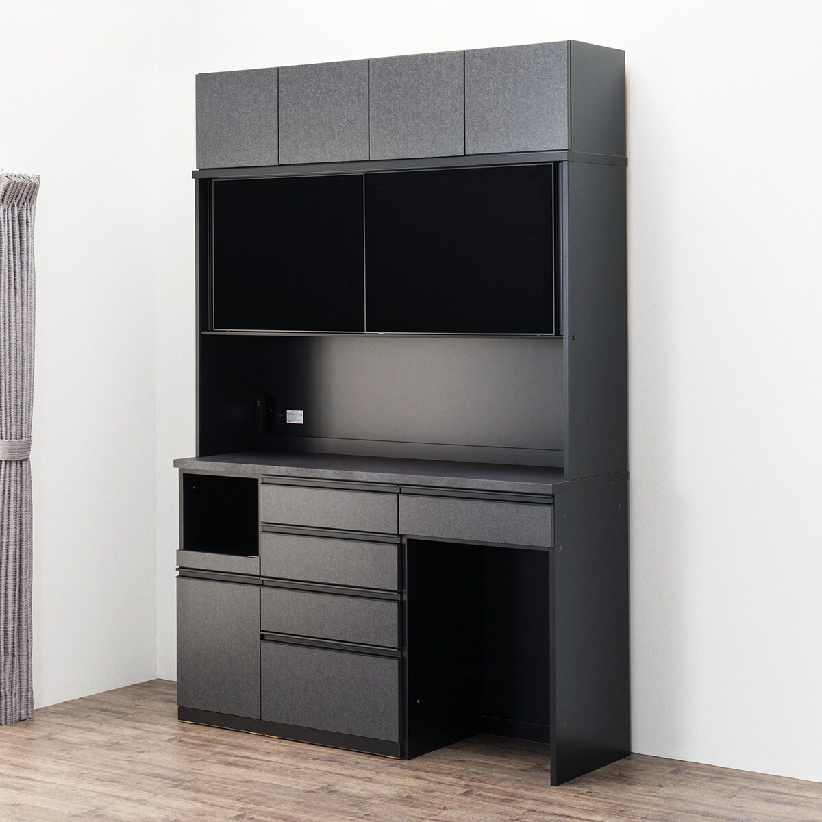 キッチンボード(上置き付きリガーレ GH160D50OPCJ GYBK) | ニトリ