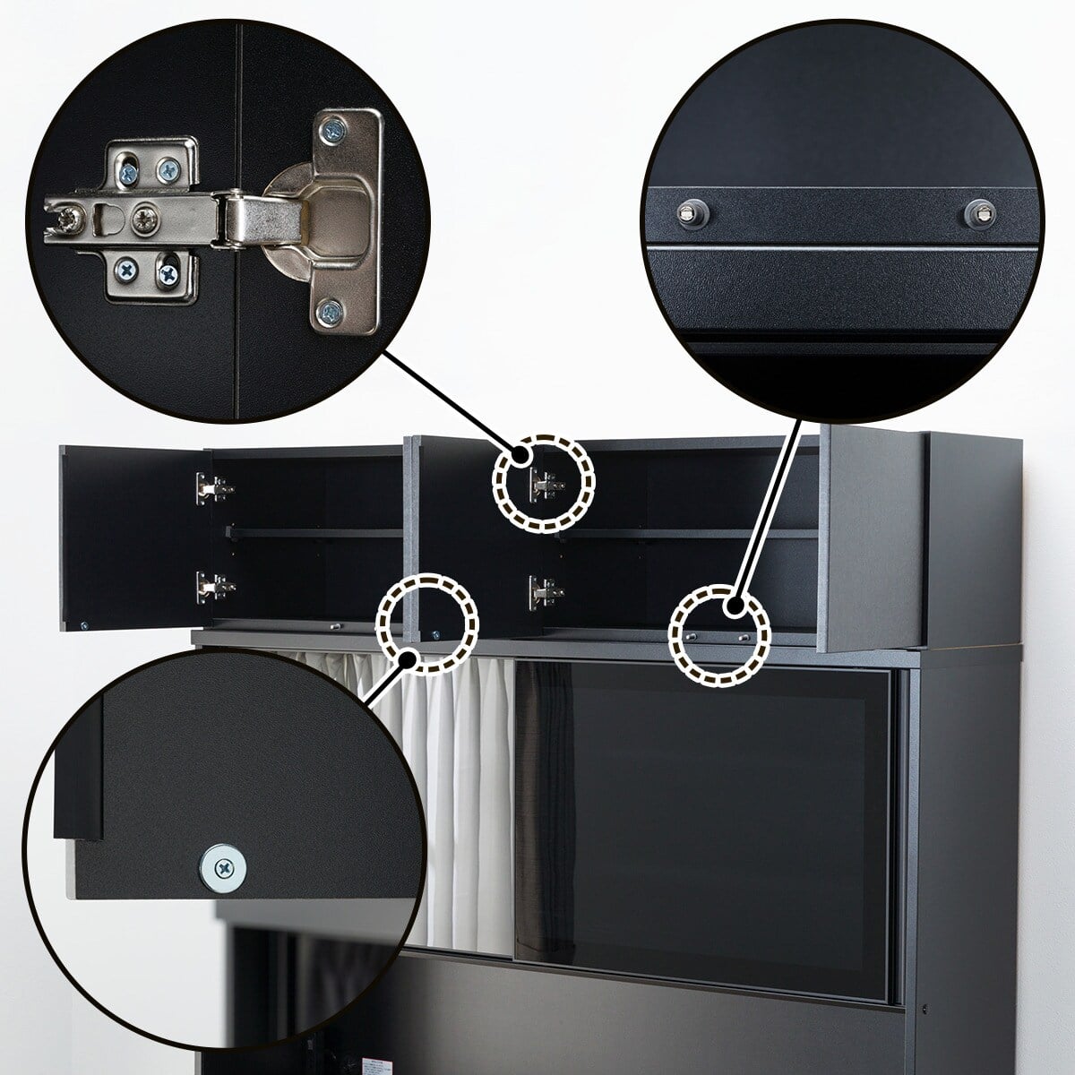 キッチンボード(上置き付きリガーレ GH160D50OPCJ GYBK) | ニトリ