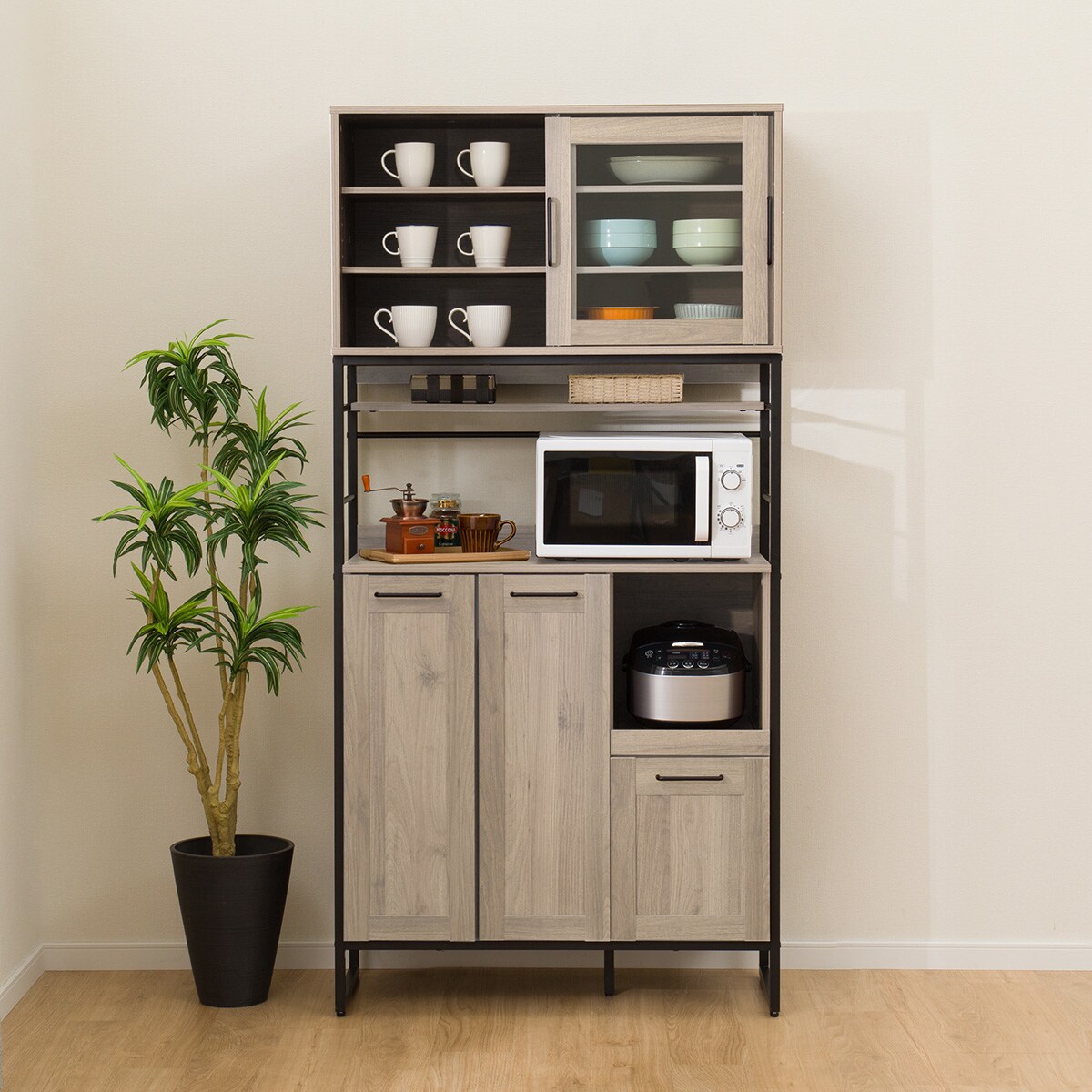 楽天市場】[幅90cm] キッチンボード (レジューム 90TG-H WH/90QH-R WH) ニトリ 【配送員設置】 【5年保証】 : ニトリ