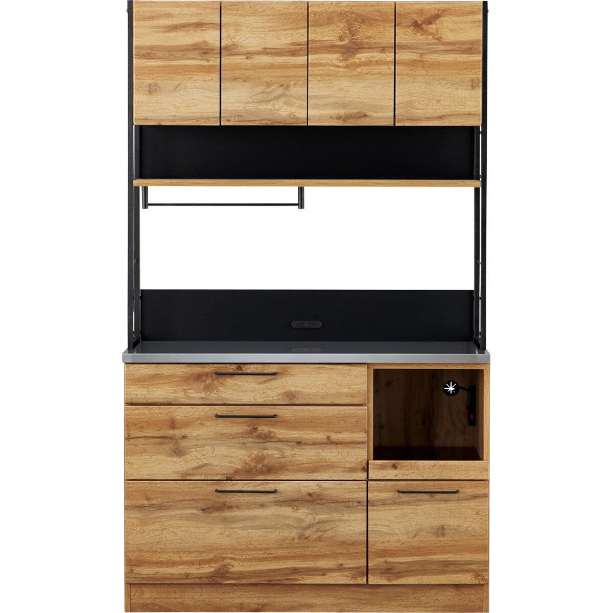 ステンレス天板のキッチンボードソフトクローズタイプ(IM301 SHQ120OP