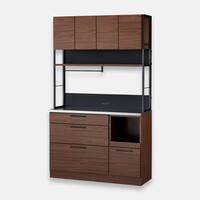 ステンレス天板のキッチンボードソフトクローズタイプ(IM301 SHQ120OP MBR/BK)