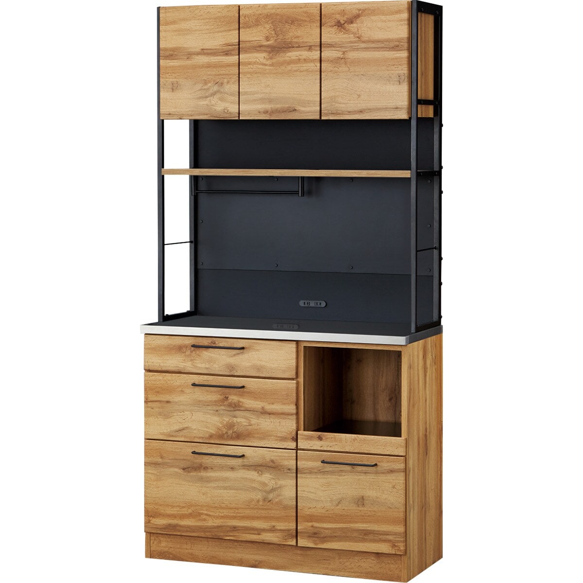 ステンレス天板のマグネットキッチンボード ソフトクローズタイプ