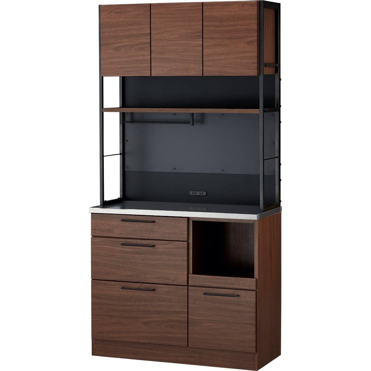 ステンレス天板のマグネットキッチンボード ソフトクローズタイプ