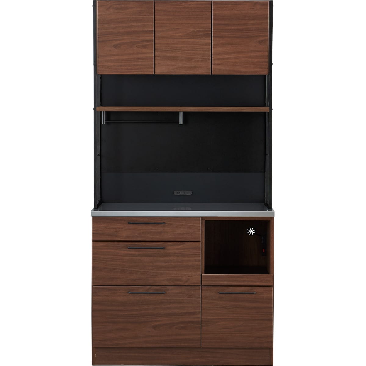 天保豆板銀 3ヶセット オーダーキッチン天板 コンロ＆角丸650シンク | KB-KC012-02