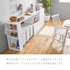 伸縮キッチンカウンター (幅133~207cm DBR) 4枚目画像