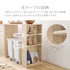 伸縮キッチンカウンター (幅133~207cm DBR) 13枚目画像