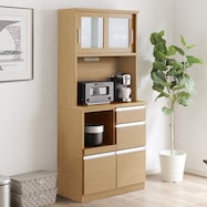 半透明ガラスのキッチンボード (幅80cm)