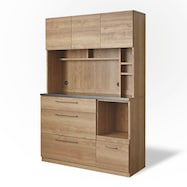 特殊鋼板天板 ヴィンテージ風キッチンボード (幅120cm)