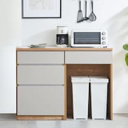 キッチン収納カウンター (幅120cm 引き出し+ダスト)【期間限定価格:11/28~1/5まで】