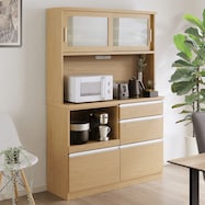 半透明ガラスのキッチンボード (幅119.5cm)