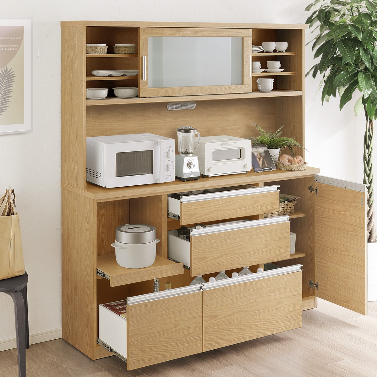 半透明ガラスのキッチンボード (幅159.5cm NA) | ニトリネット【公式