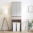 シンプルキッチンボード 60 (上扉 下ダスト対応 GY) 1枚目画像