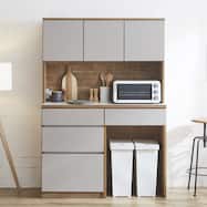 シンプルキッチンボード 120 (上オープン 下引き出し+ダスト対応)