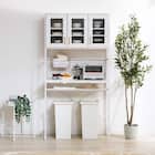 ゴミ箱上収納(94幅 BNR ホワイト) 1枚目画像