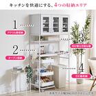 ゴミ箱上収納(94幅 BNR 大理石調ホワイト) 6枚目画像