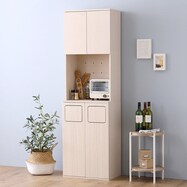 さわやかなごみ箱一体型食器棚 (ごみ箱2つタイプ)【期間限定価格:11/28~1/5まで】