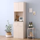 さわやかなごみ箱一体型食器棚 (ごみ箱2つタイプ WW) 1枚目画像