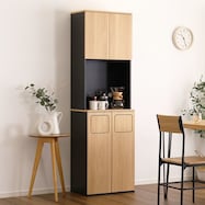 ヴィンテージ ごみ箱一体型食器棚 (ごみ箱2つタイプ)【期間限定価格:11/28~1/5まで】