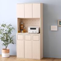 さわやかなごみ箱一体型食器棚 (ごみ箱3つタイプ WW)