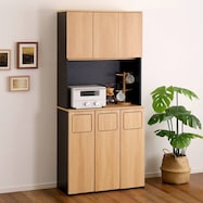 ヴィンテージ ごみ箱一体型食器棚 (ごみ箱3つタイプ)【期間限定価格:11/28~1/5まで】