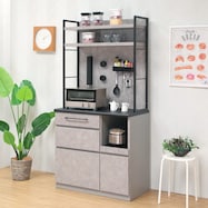 マグネットパネル付キッチンボード (幅90cm)