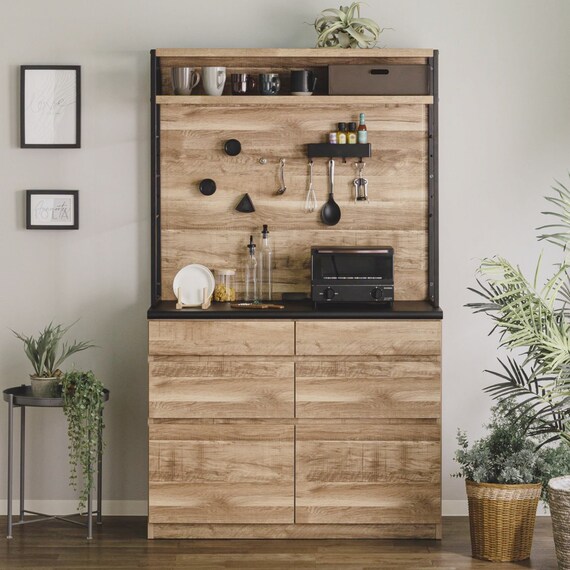 マグネットパネル付キッチンボード (引き出しタイプ 幅110cm ORK) 2枚目画像