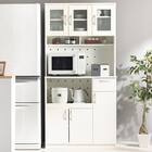 まとめて収納キッチンボード (ドアタイプ ホワイト) 1枚目画像