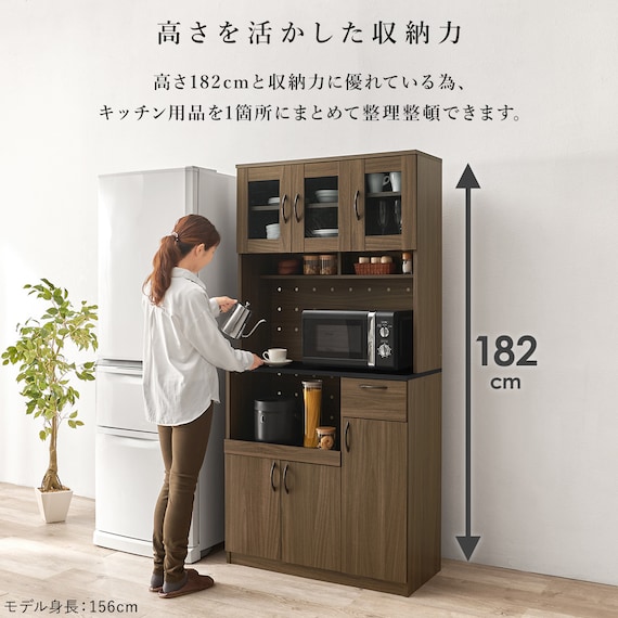 まとめて収納キッチンボード (ドアタイプ ホワイト) 13枚目画像