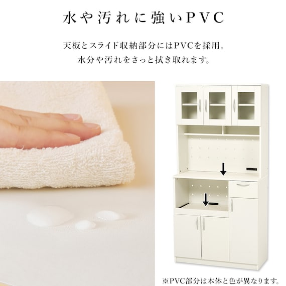 まとめて収納キッチンボード (ドアタイプ ホワイト) 14枚目画像