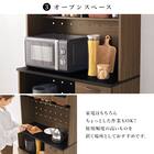 まとめて収納キッチンボード (ドアタイプ ブラウン) 7枚目画像