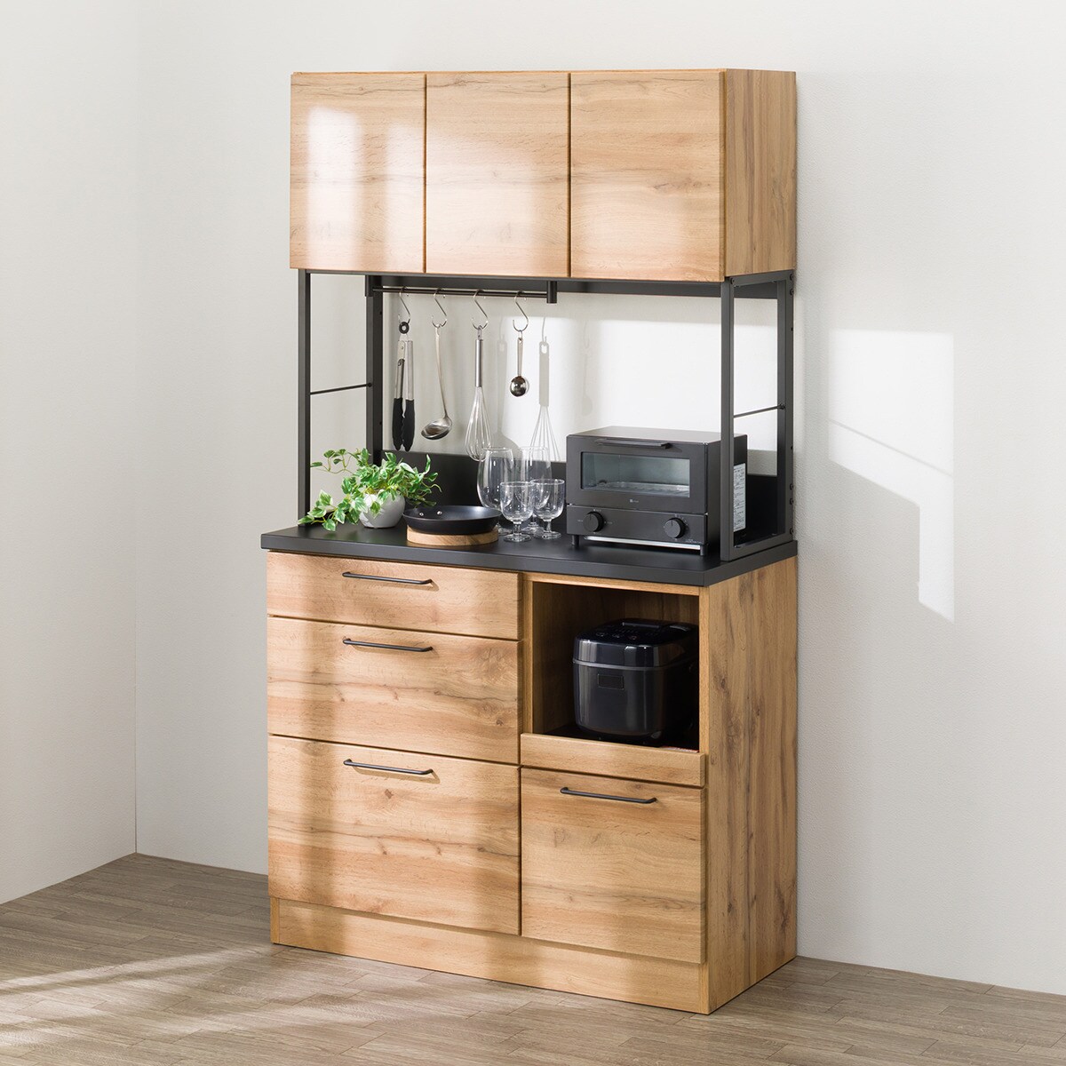 キッチンボード(IM301C 100OP LBR) | ニトリネット【公式】 家具