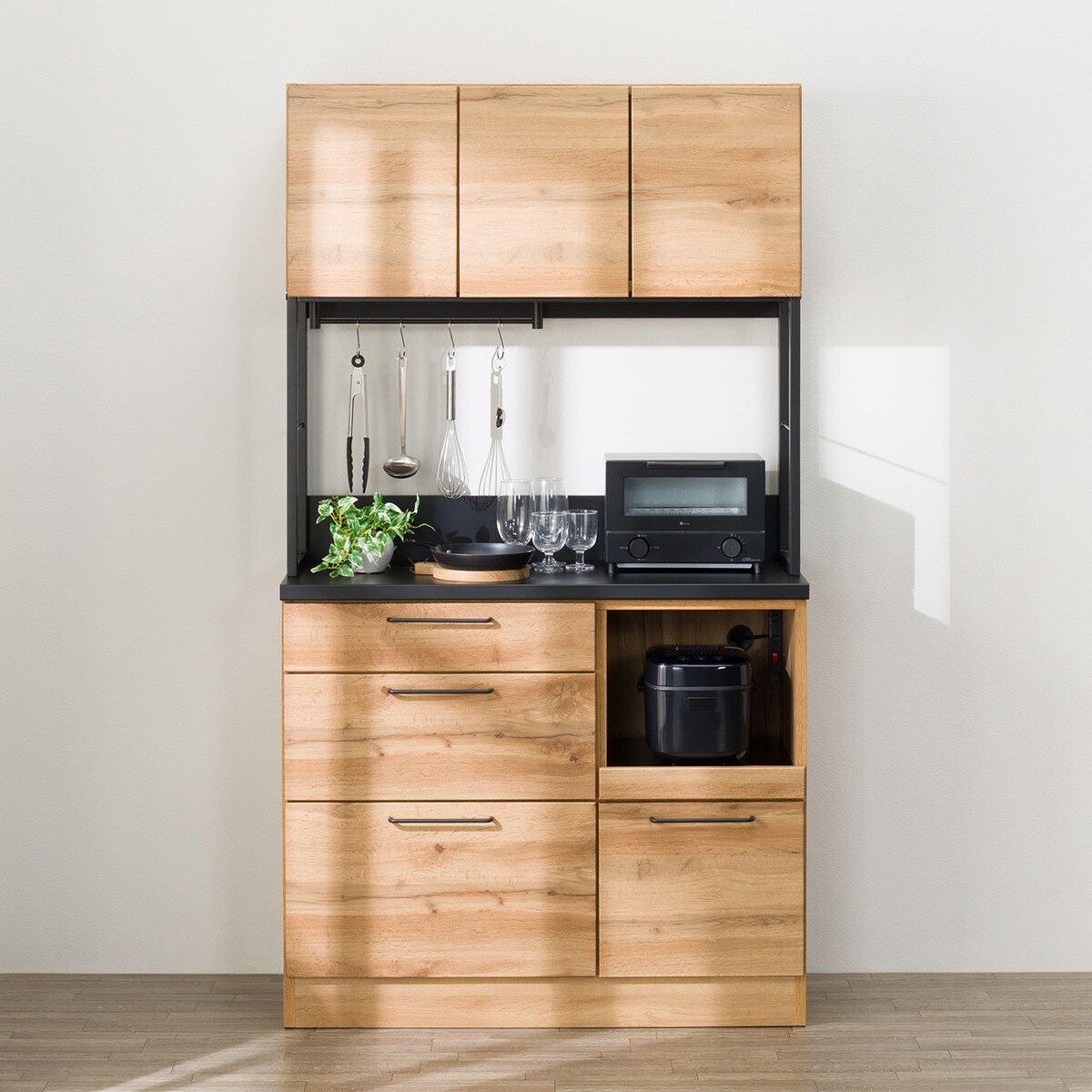 キッチンボード(IM301C 100OP LBR) | ニトリネット【公式】 家具